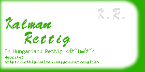 kalman rettig business card